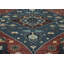 Tapis Oushak bleu en laine noué à la main 9 pi 1 po x 11 pi 11 po-467093744-467093746