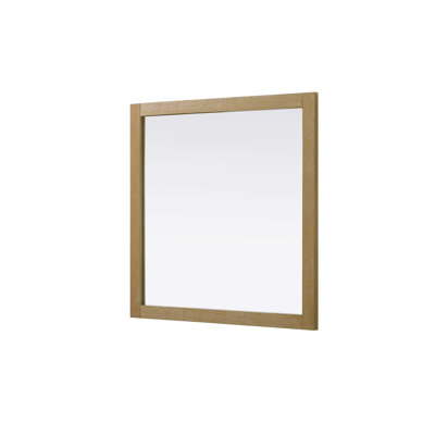 Noah Wooden Square Mirror 36 x 36 in Linen Oak