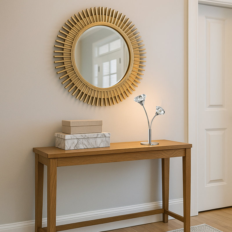 Aaruhi Novelty Lamp, Satin Nickel