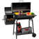 Royal Gourmet 30" Barrel Charcoal Grill with Smoker and Front Table