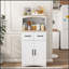 Armoire de rangement polyvalente en bois avec tiroir et tablettes réglables pour les cuisines de campagne et modernes