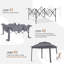 Patte escamotable pour patio 11 pi L 11 pi. X P 11 pi. D Acier-98326307