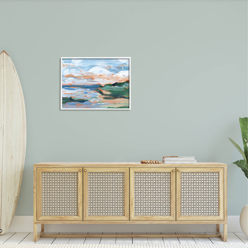 Scène de paysage marin moderne, estampe numérique par Ethan Harper, H 24 po x l 30 po x P 1,5 po, Toile tendue