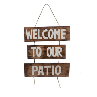 Yilin "Welcome to Our Patio" Sign By RAM Game Room