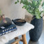 Ensemble de 3 vases de table noirs en terre cuite Vergas