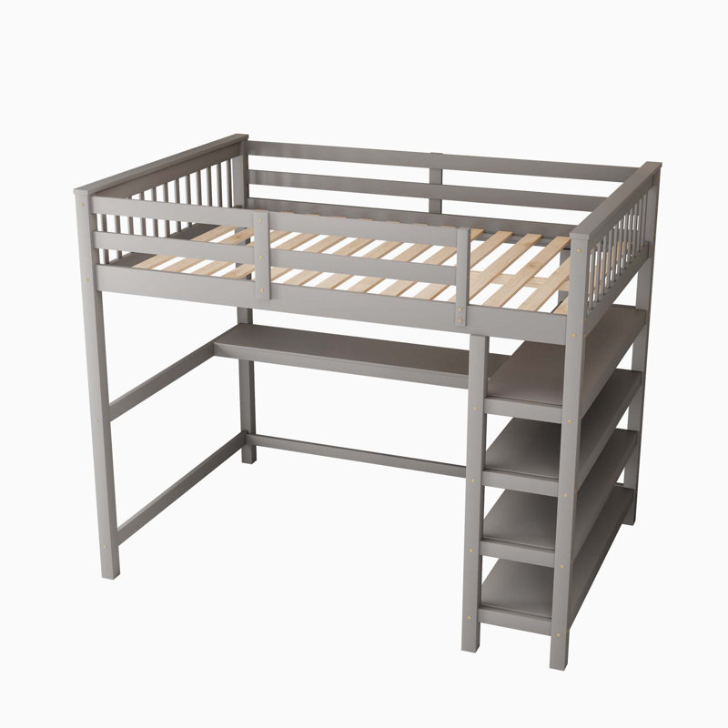 Galimberti Kids Full Loft Bed, Gray