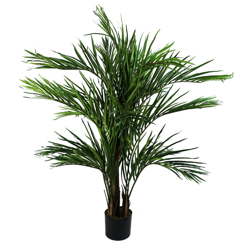 Artificial Palm Tree in Pot, 130cm H x 100cm W x 100cm D