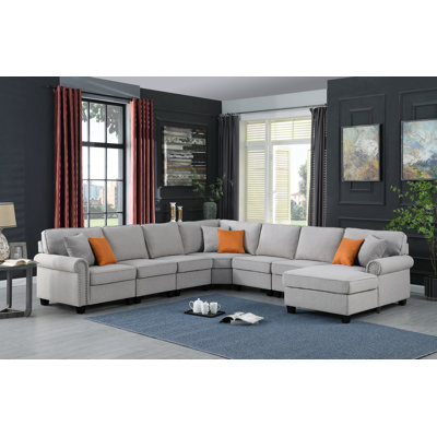 Margrett Upholstered U-Shaped Sectional Left Hand Facing