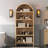 70.9"H*30.7"W 5-Tier Arched Cabinet Bookcase（Set of 2）