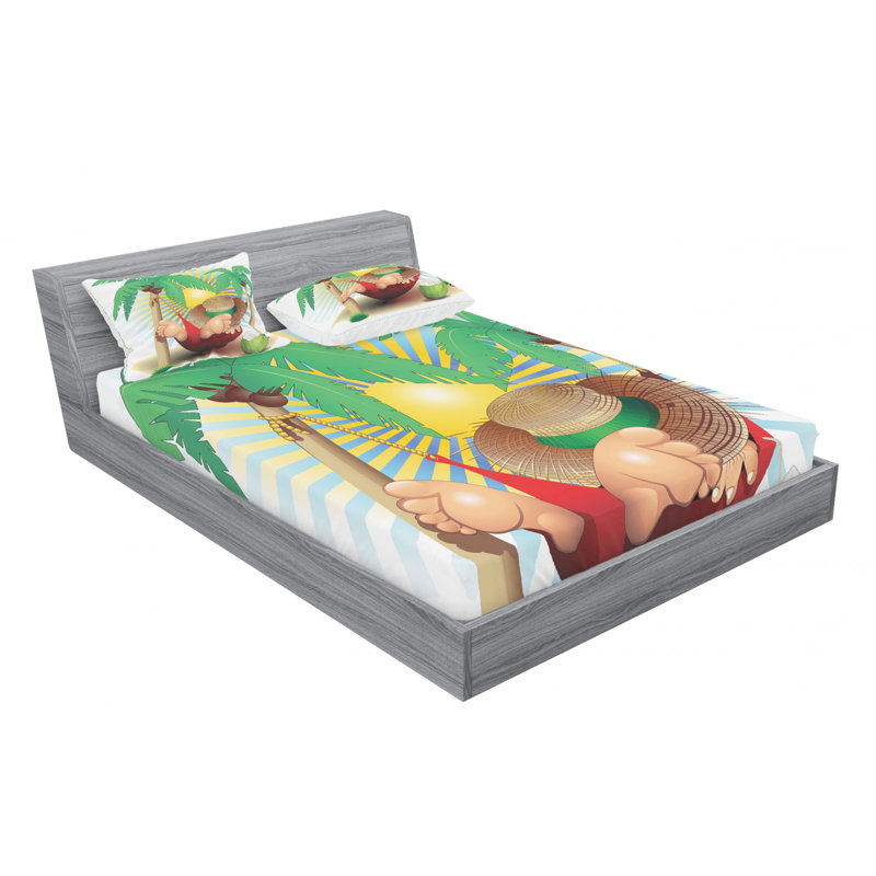 Beach Microfiber Sheet Set, Full Sheet Set with Fitted Sheet