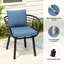 Chaise de salle à manger d'extérieur avec coussin Sunbrella (ensemble de 6)-769768762