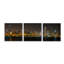 «Chicago Cityscape Baseball» par Epic Portfolio, ensemble d'art mural en verre acrylique, 3 pièces, 72 po x 24 po