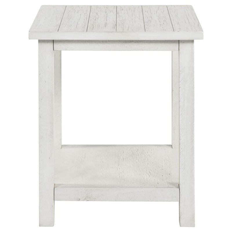 Table de bout Casados, Blanc patiné