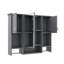 Armoire de salle de bain murale moderne 35 po x 28 po avec miroir, unité de rangement compacte avec une barre à serviettes intégrée, armoire à pharmacie minimaliste-1821143365