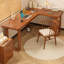 Bureaux en bois massif en L noyer-108205578-108205580