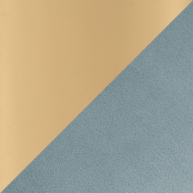 Fauteuil d'appoint pivotant Braylee, Velours bleu clair, Doré