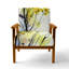 Fleurs orange abstraites - Fauteuil d'appoint rembourré traditionnel-164883863-164883882