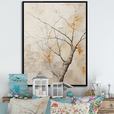 Minimalisme Sycamore Tree Landscape I, reproduction d'art sur toile