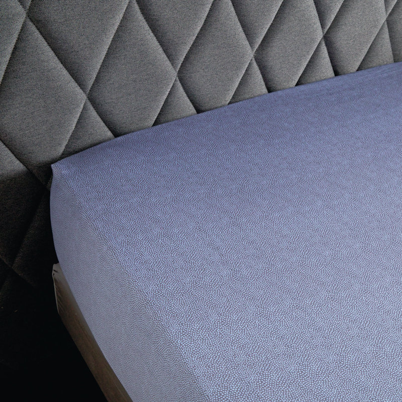 Imaginaire Egyptian Cotton Sateen Geometric Fitted Sheet, King Fitted Sheet