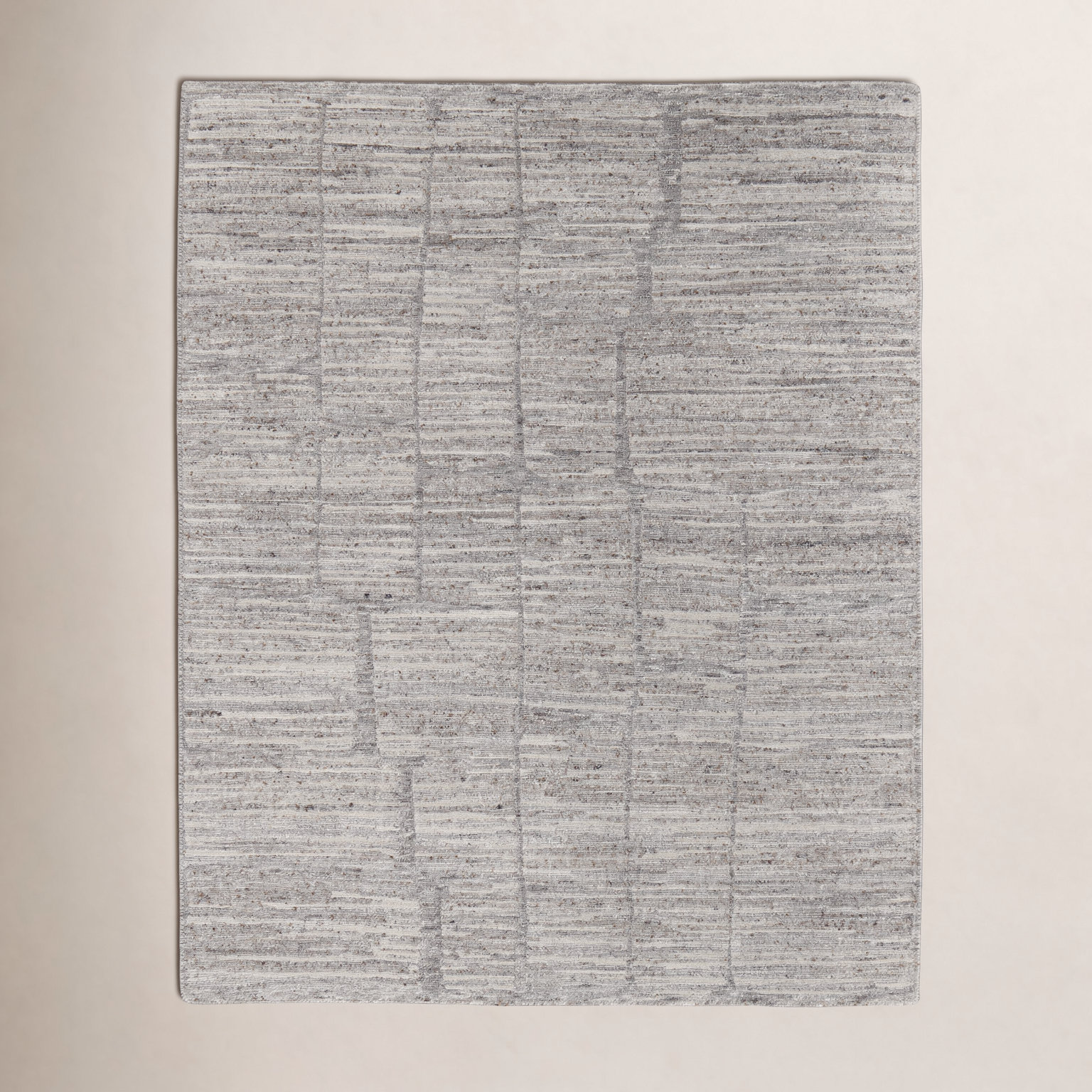 Handmade Wool Gray/Ivory/Taupe Rug, Rectangle 2' x 3'