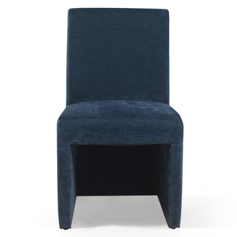 Upholstered Side Dining Chair, Blue