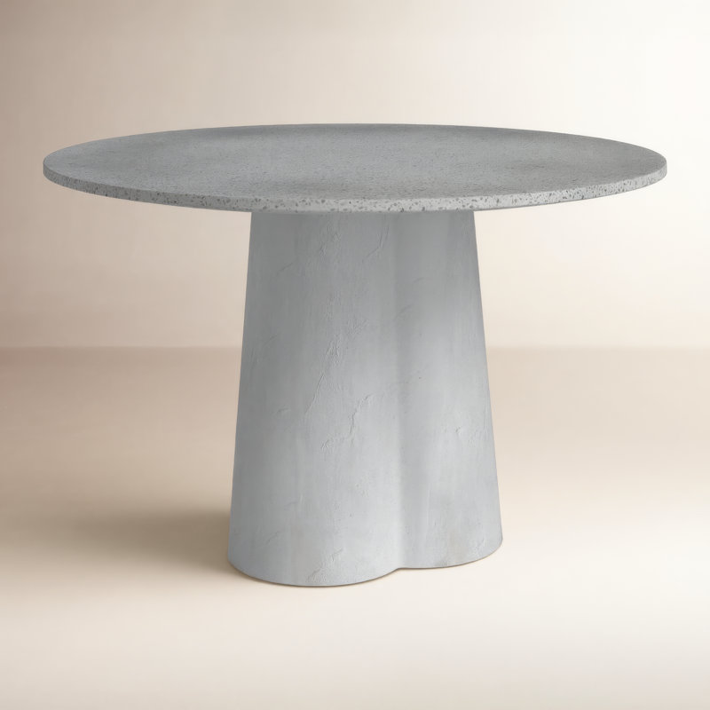 Hoa Round Dining Table, Gray