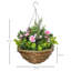 Charleston 2 PCs Artificial Lisianthus Flower Hanging Planter Basket Home
