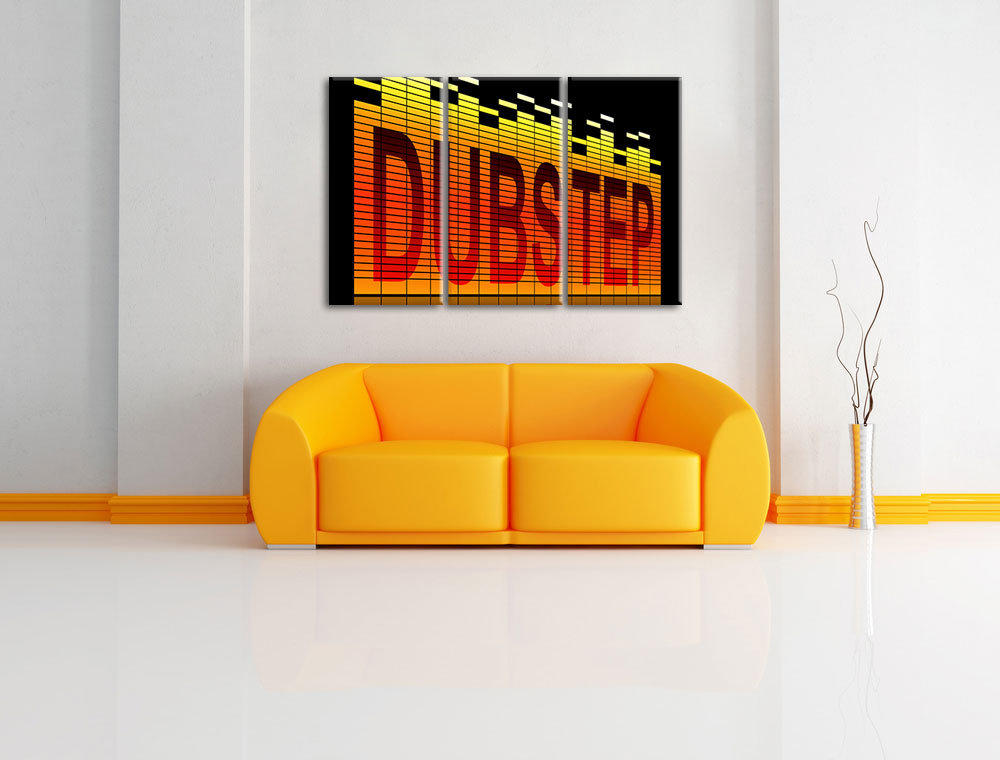 3-tlg. Leinwandbilder-Set „Dubstep, cool music“, Grafikdruck