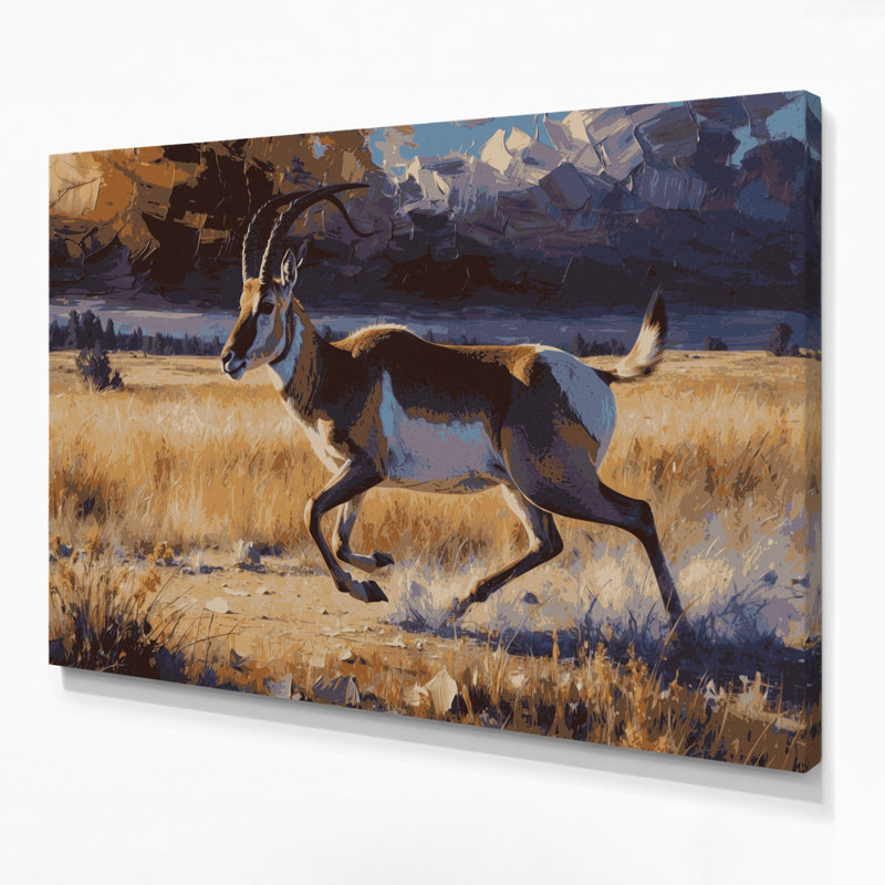 Faune sauvage, art mural sur toile mauve, H 20 po x l 30 po
