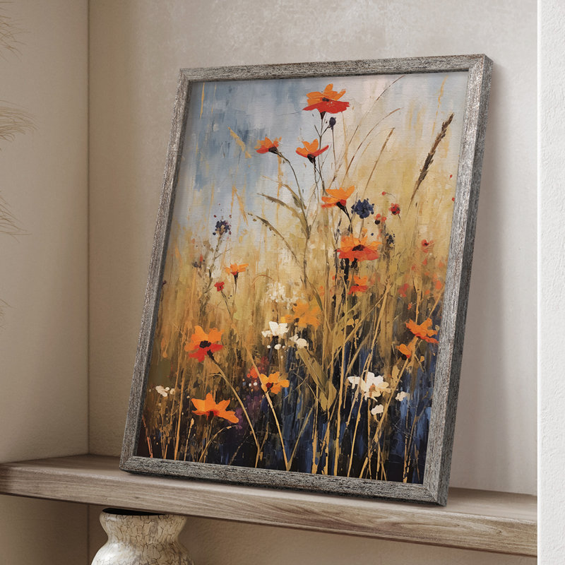 Reproduction encadrée FLORAL Series DCCDXIV - bois massif, H 11 po x l 9 po