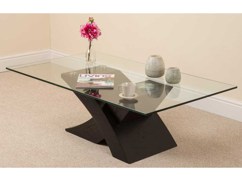 Dykstra Cross Legs Coffee Table, Black