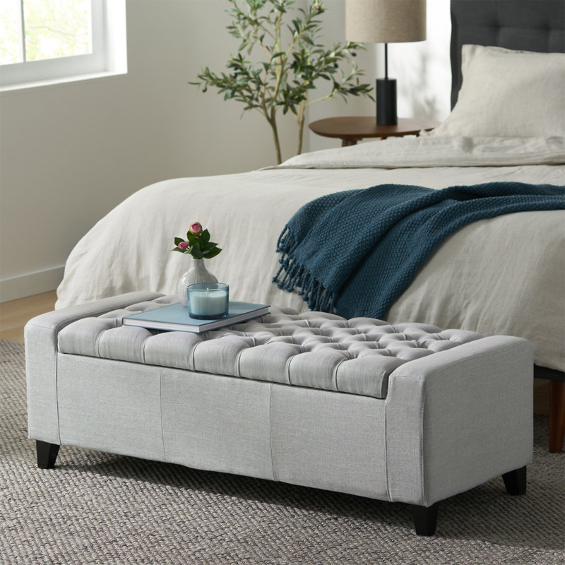 GUERNSEY OTTOMAN, Gris clair