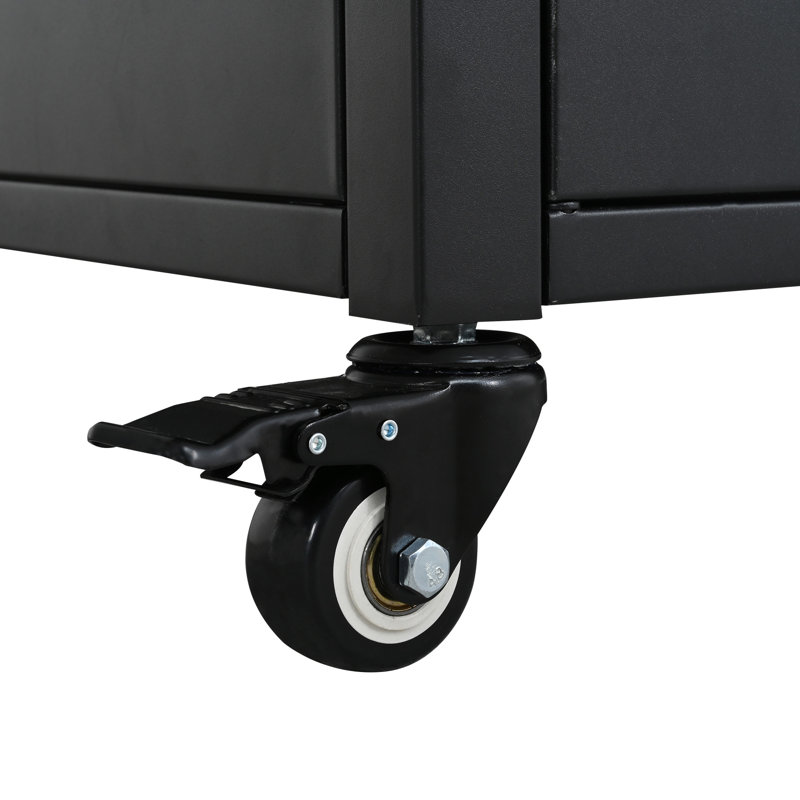 Chariot de barbecue pliable pour l'extérieur, Noir
