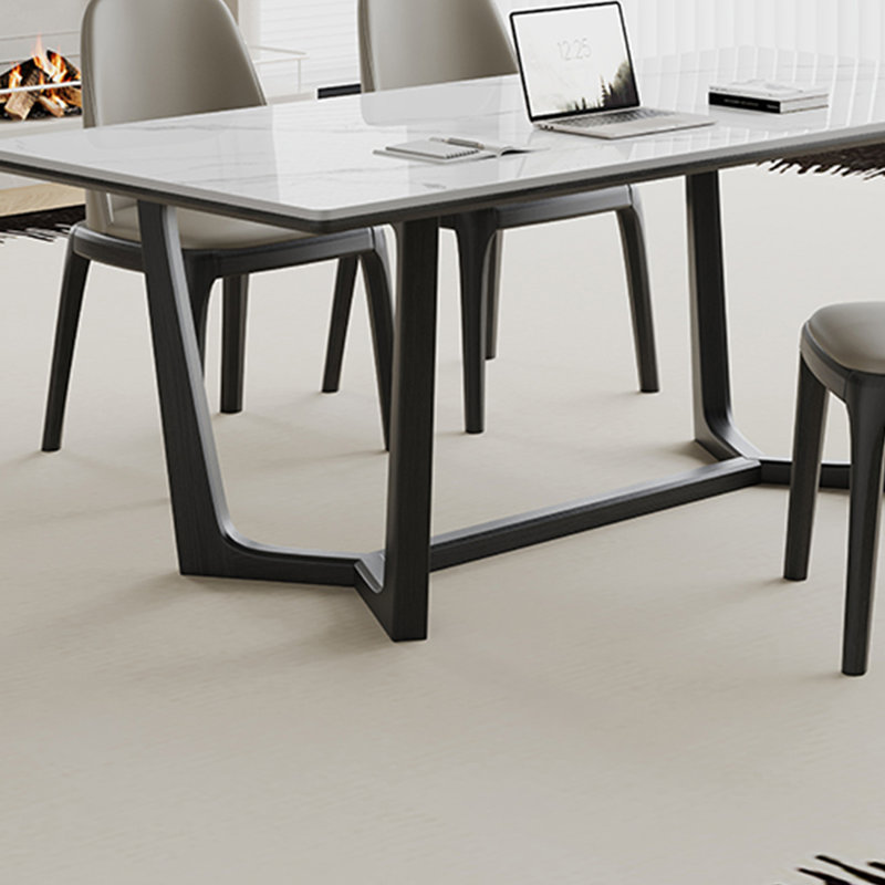 Sturdy Thick Slab & Solid Wood Dining Table Sets., 29.53"H x 55.12"L x 31.5"W