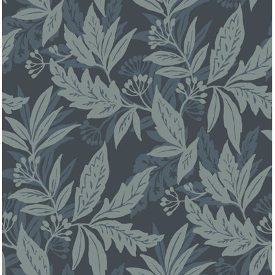Anita Teal Woodland Floral Wallpaper