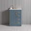 Meuble-lavabo moderne 24 po avec lavabo intégré en céramique, 1 lavabo à fermeture en douceur et 3 tiroirs, conception compacte pour les petites et moyennes toilettes-1295151435