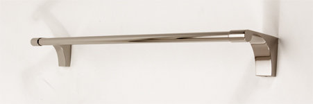 Barre à serviettes murale 19 po Luna, Nickel poli, 2" H x 19" W x 1" D