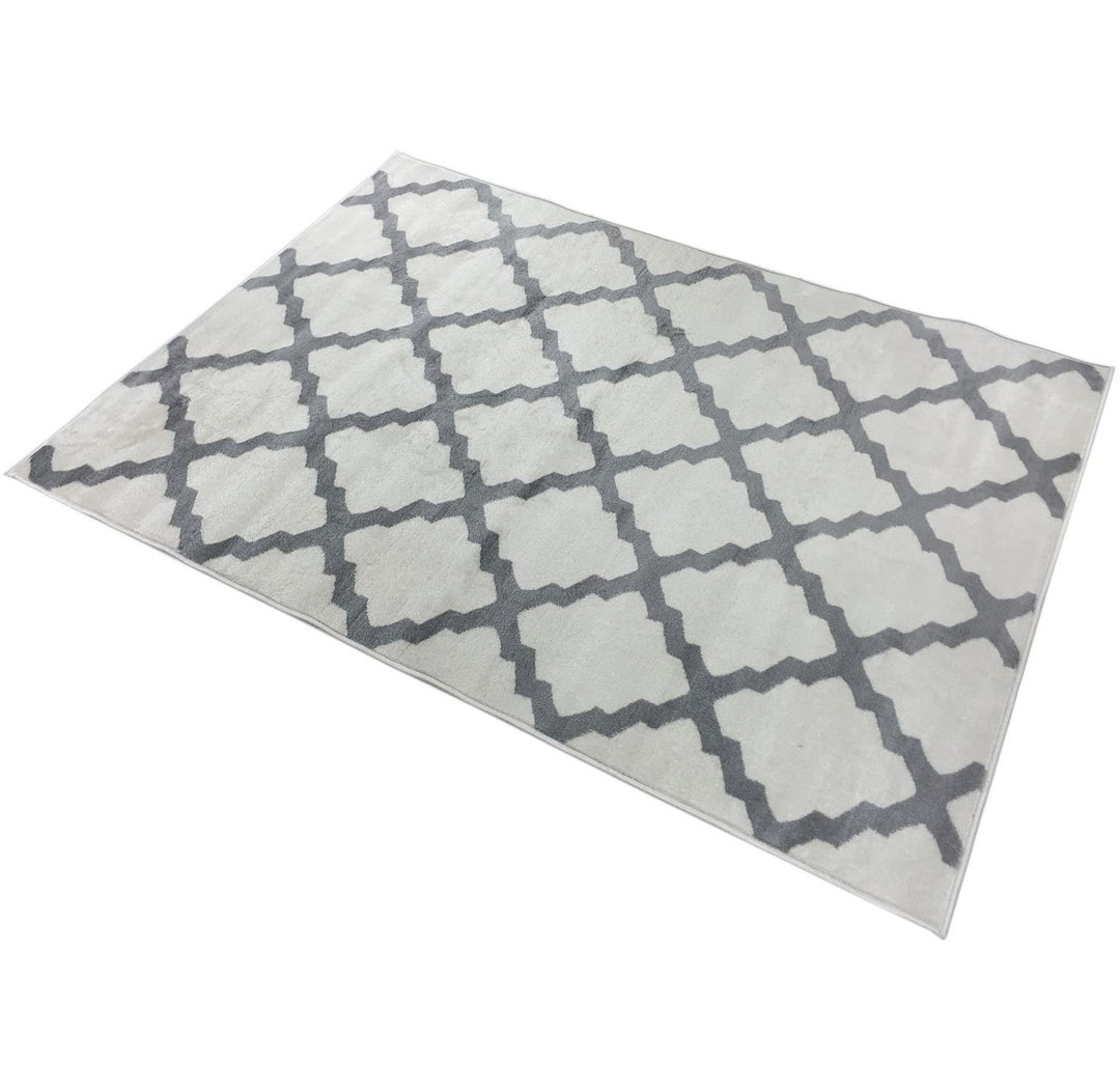 Alpes Geometric Off White Area Rug Charlton Home® Rug 