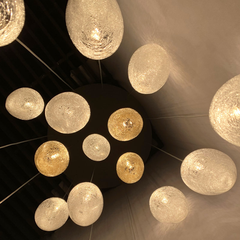 Mist 18 - Light Pendant, White, 144" H x 24" W x 24" D