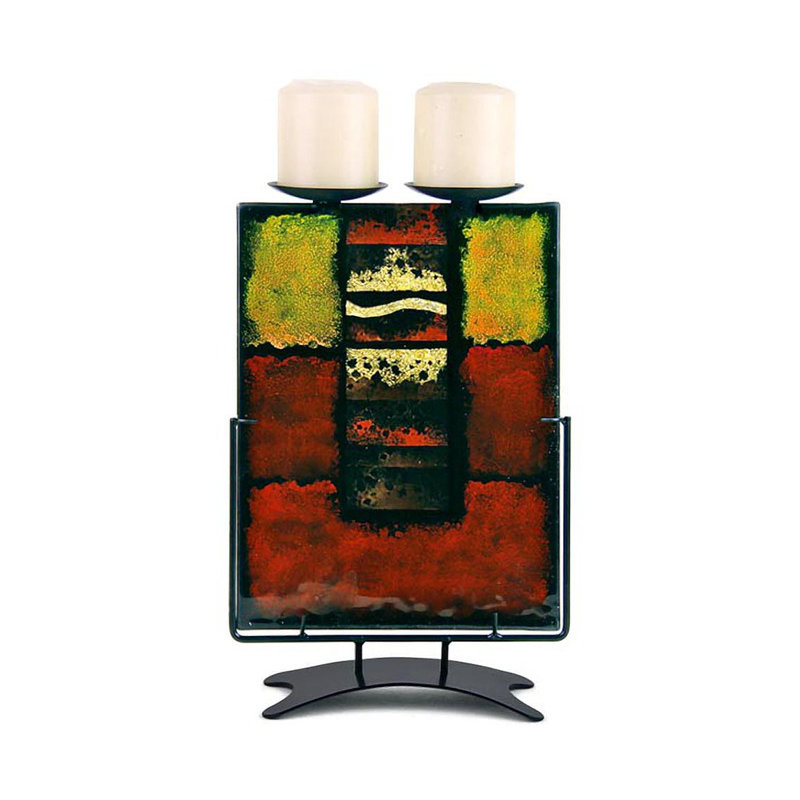 Candélabre en verre