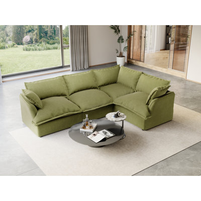 Canapé modulaire rembourré en duvet, canapé convertible Comfty pour siège profond, housses de coussins amovibles