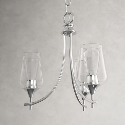 Breena 3 - Light Metal Dimmable Chandelier