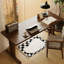 Bureau rectangulaire en bois massif noyer foncé-109616952