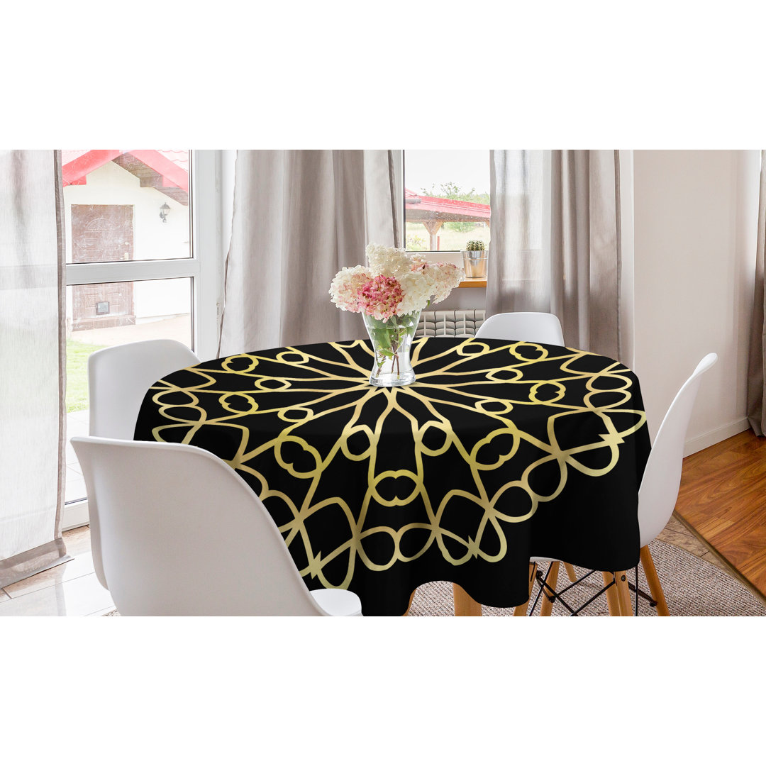 Tischdecke, Abstract Modern Concept, Black Mustard