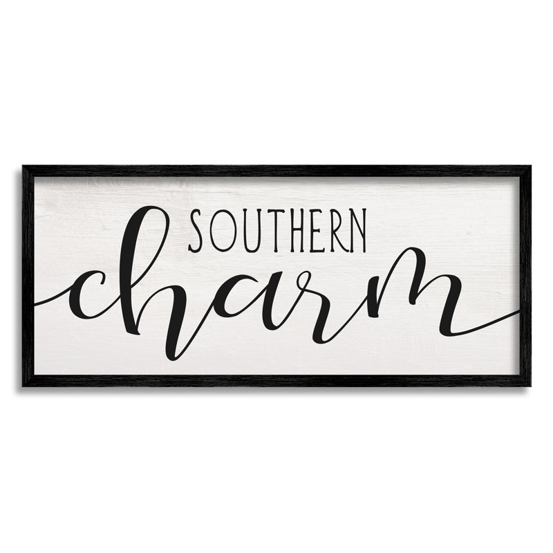 «Southern Charm Saying Minimal Bold», art mural surdimensionné surdimensionné par Daphne Polselli