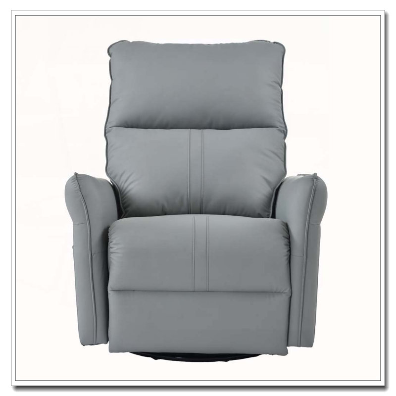 Fauteuil inclinable électrique à bascule, Polyuréthane, Bleu-gris, 270°