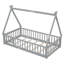 Lit simple en forme de tente avec garde-corps, lattes, porte, gris-1429464591-1429464577
