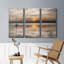Doux coucher de soleil - Photographie sur toile tendue 3 pièces-1762166973