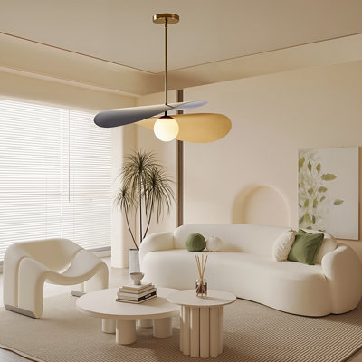 Plafonnier moderne en verre 26,77 po