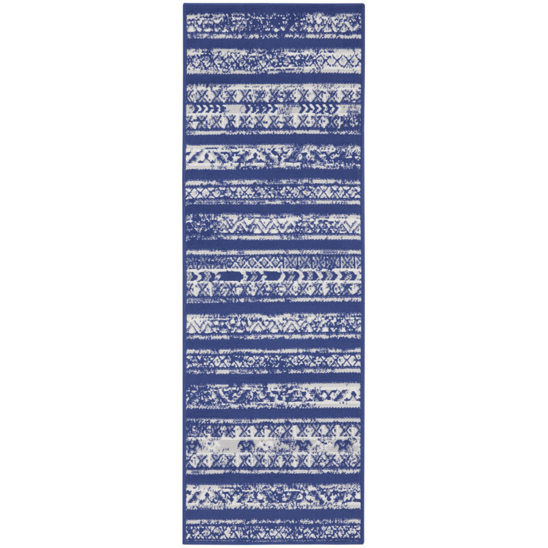 Striped Indoor Rug, Runner 2' x 6'